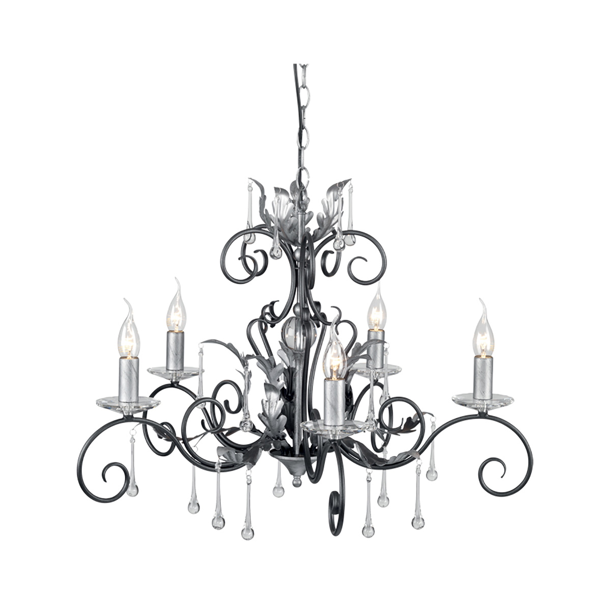 Люстра AML5-BLK-SILVER