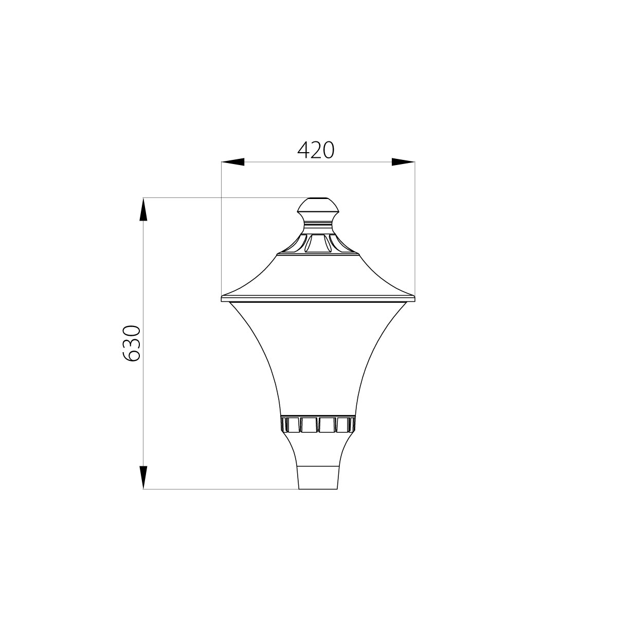 Фонарь для столба Natural Concepts Dwell NC-005008-48W-SB. Бренд: Natural Concepts Слайд