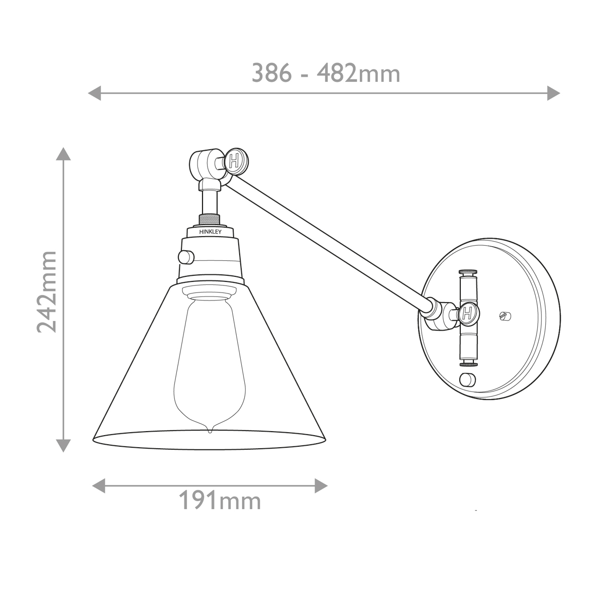 Бра Hinkley ARTI HK-ARTI-1W-HB-CG. Бренд: Hinkley Бра Hinkley ARTI HK-ARTI-1W-HB-CG. Бренд: Hinkley. Бра