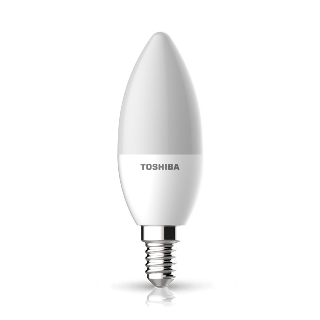 Лампа TOSHIBA  светодиодная свеча 40Вт 2700k Е14, Лампы.