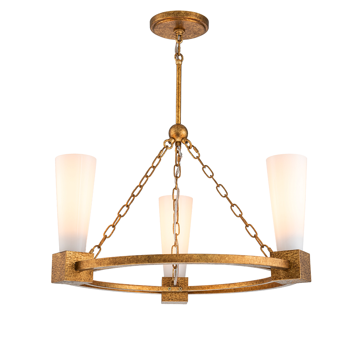 Люстра Elstead Lighting KRISTY KRISTY3-DG-OPAL, Люстры Современный | Сталь/Смола Стекло | Золото.