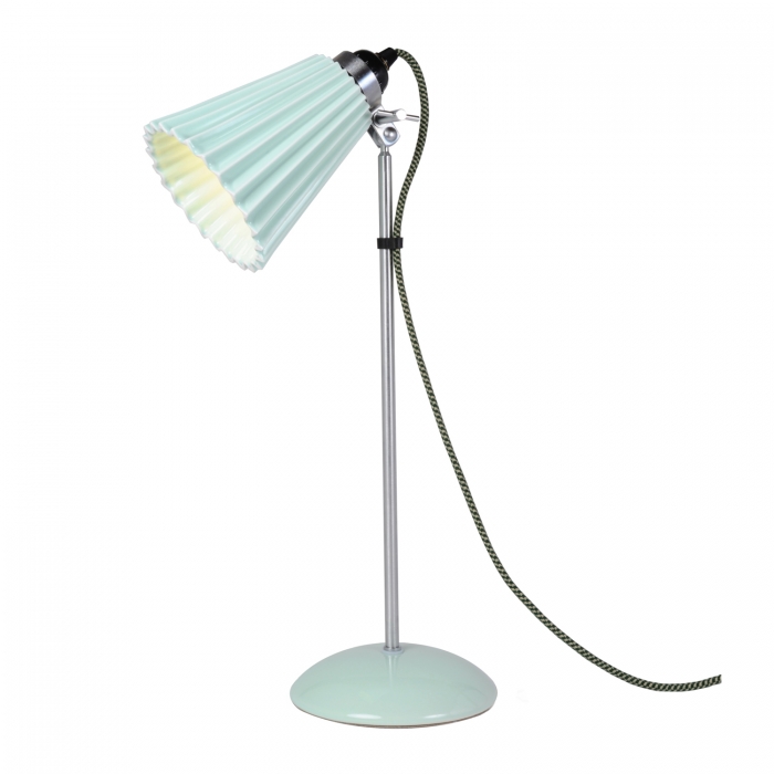 Настольная лампа Hector Medium Pleat Table Light, Light Green, Настольные лампы | Костяной фарфор | Светло-зеленый.