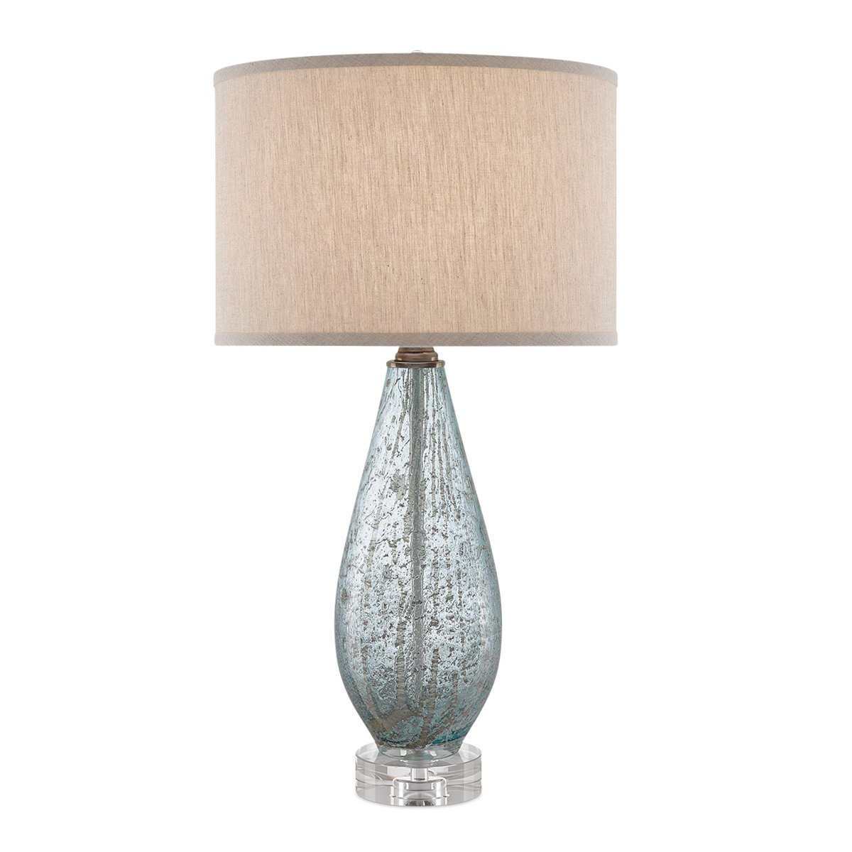 Настольная лампа Currey & Company OPTIMIST QNC-OPTIMIST-TL-BLUE, Настольные лампы | Стекло/Хрусталь | Синий Синий.