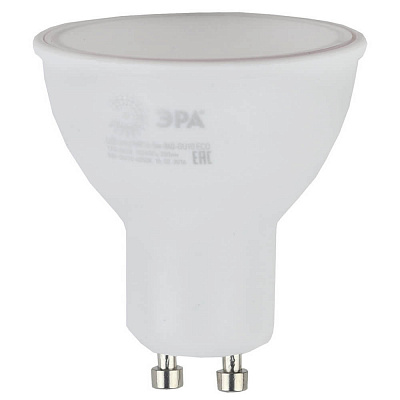 Лампа светодиодная ЭРА GU10 5W 4000K матовая ECO LED MR16-5W-840-GU10 Б0019063. Бренд: . Лампы