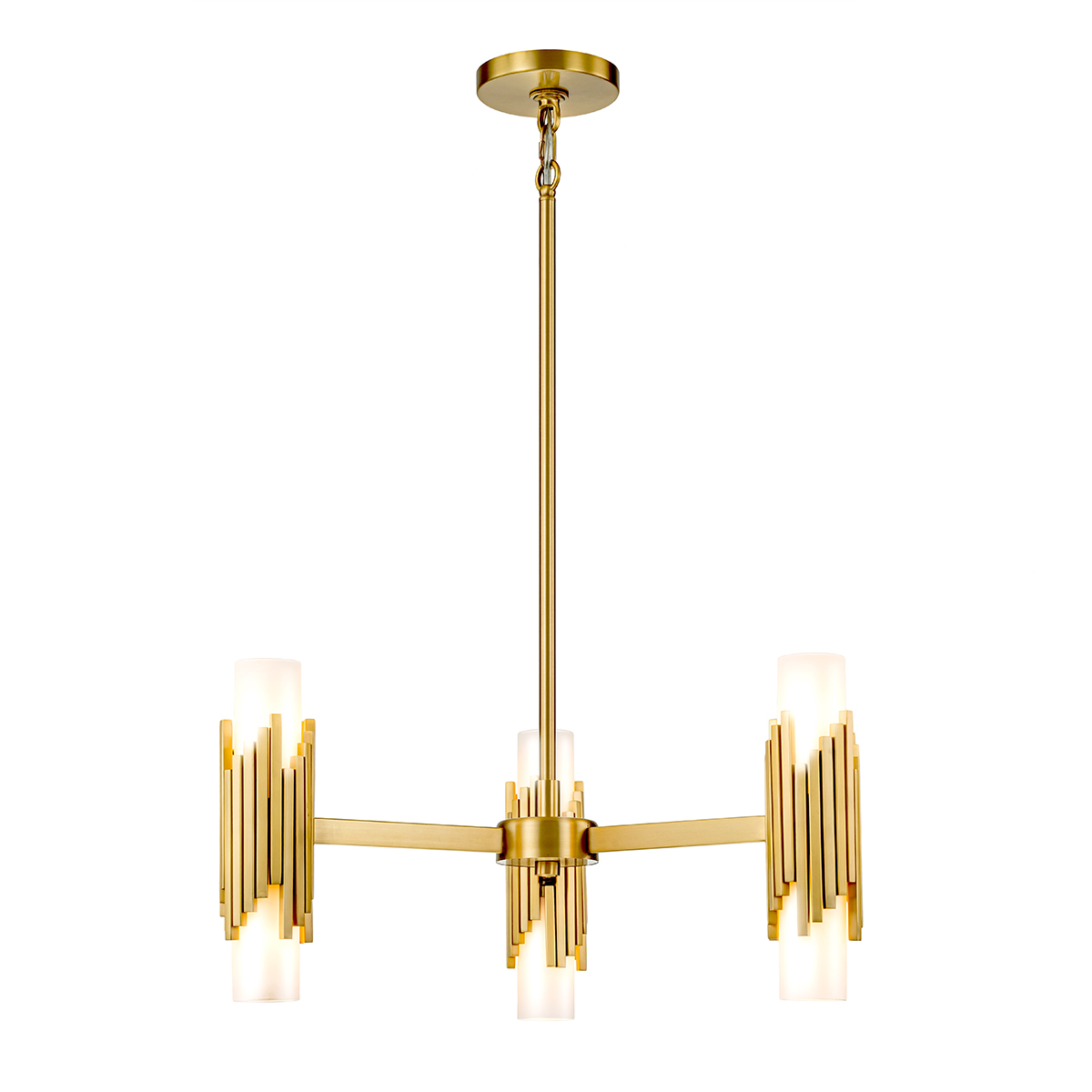 Люстра Elstead Lighting MARVELE MARVELE6-AB-OPAL, Люстры Современный | Сталь Стекло | Латунь Латунь.