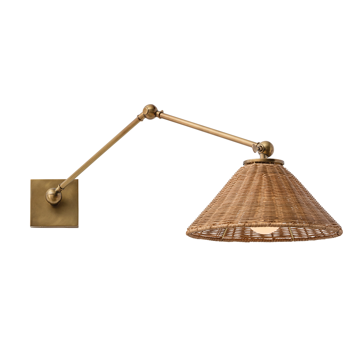 Бра Arteriors PADMA QNA-PADMA-1WB-ANB, Бра | Сталь Ротанг | Латунь Латунь.