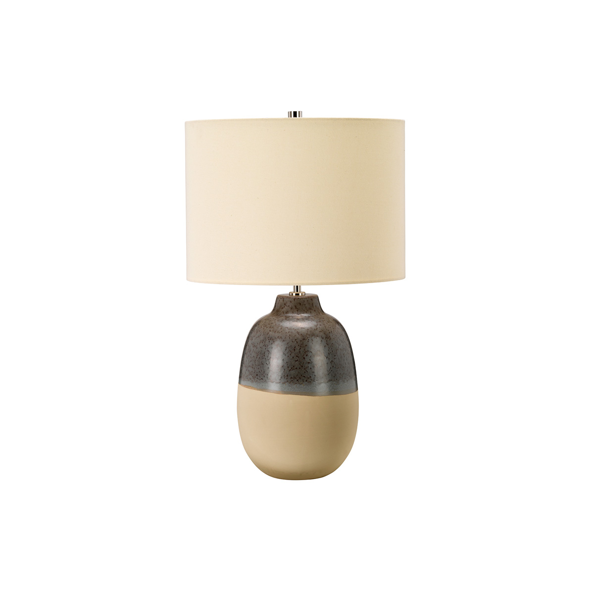 Настольная лампа GRANGE-PARK-TL, Настольные лампы | Керамика Ткань | Серо-коричневый Кремовый.