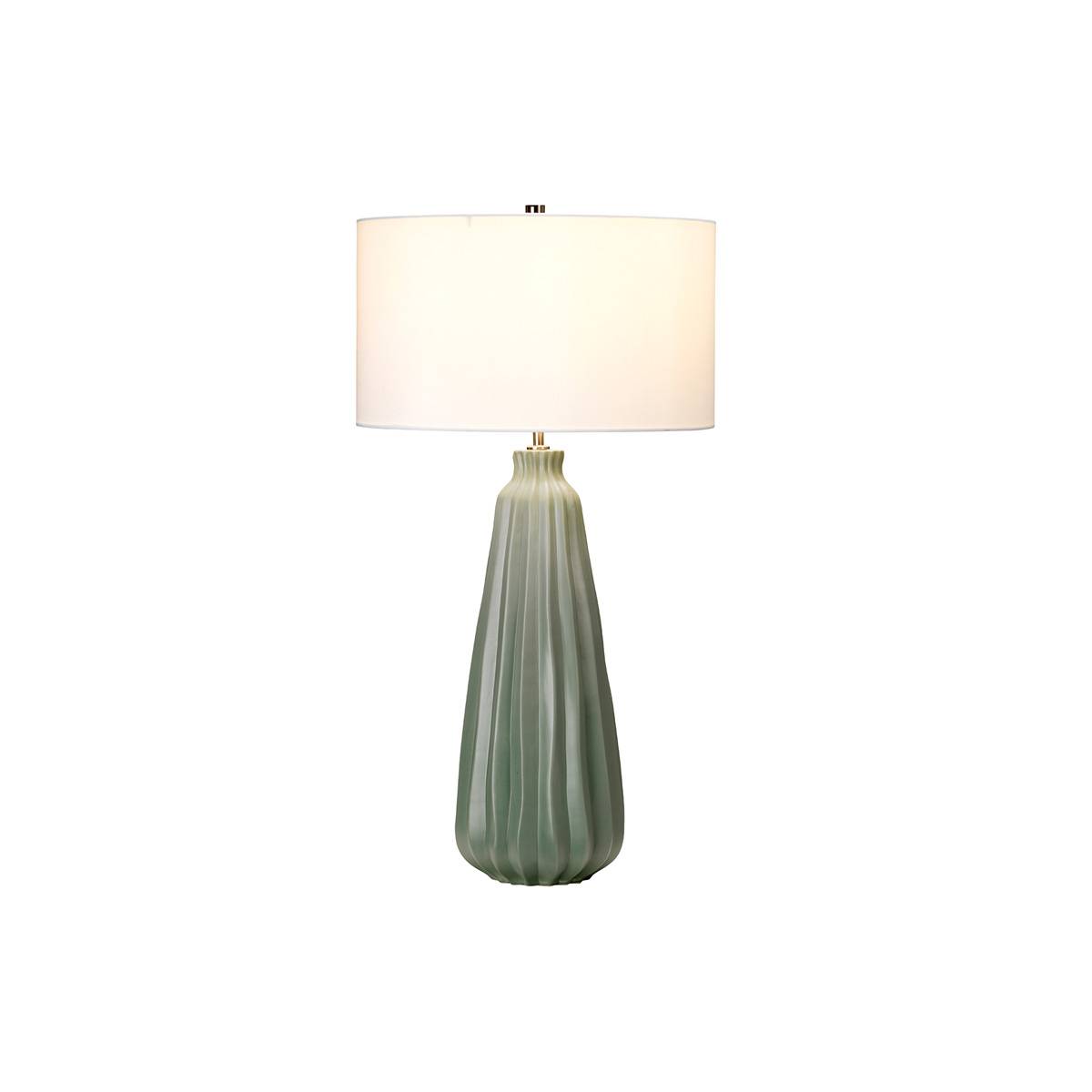 Настольная лампа KEW-TL, Настольные лампы | Керамика Шелк искуственный | Шалфейно-зеленый Матовый.
