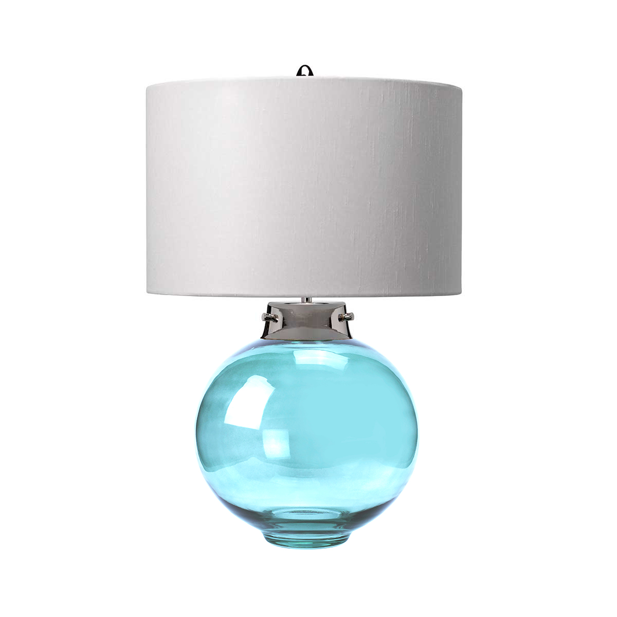 Настольная лампа Elstead Lighting DL-KARA-TL-BLUE, Настольные лампы Современный/Американский/Английский | Стекло Шелк | Хром/Никель/Прозрачный/Синий Серый | Гостиная.