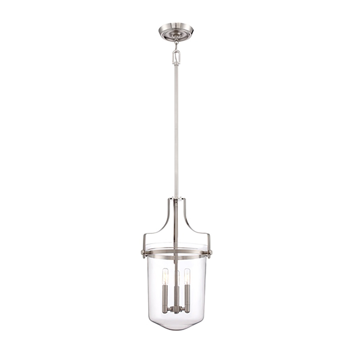 Подвесной светильник QZ-PENN-STATION-M-BN, Подвесные светильники Лофт/Индустриальный | Никель матовый | Кухня.