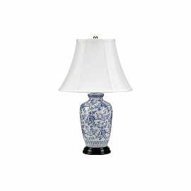 Настольная лампа BLUE-G-JAR-TL, Настольные лампы Классический/Английский | Фарфор | Синий/Белый Белый/Бежевый | Прихожая, спальня, гостиная, столовая.