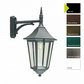 Настенный фонарь MODENA BIG 381, Настенные фонари Классический | Бронза/Зеленый/Серый Прозрачный.