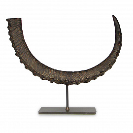 2782-79 FAUX IBEX SINGLE HORN DECOR. Бренд: Palecek (USA) 2782-79 FAUX IBEX SINGLE HORN DECOR, Настольный декор.