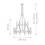 Люстра Hinkley QN-WILLOW18-CBK. Бренд: Hinkley. Люстры