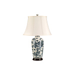 Настольная лампа BLUE-TRAD-WP-TL, Настольные лампы Классический/Традиционный | Керамика | Прихожая, спальня, гостиная, столовая.