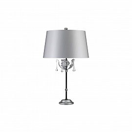 Настольная лампа AML-TL-BLK-SIL, Настольные лампы Классический | Серебро/Чёрный | Прихожая, спальня, гостиная, столовая.