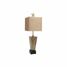 Настольная лампа FB-GRENOUILLE-TL, Настольные лампы | Металл Шелк искуственный | Серо-коричневый Светло-коричневый.