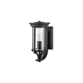 Настенный фонарь FE-MERRILL1-S-BLK, Настенные фонари Классический/Неоклассический/Прованс/Английский | Сталь | Черный Прозрачный.