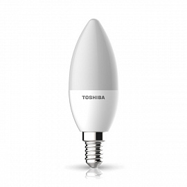 Лампа TOSHIBA  светодиодная свеча 40Вт 2700k Е14, Лампы.