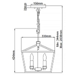 Подвесной светильник QN-STINSON-4P-M-DBR. Бренд: Hinkley. Подвесные светильники