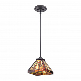 Подвесной светильник QZ-STEPHEN-MP, Подвесные светильники Ар-деко/Тиффани | Бронза | Прихожая, спальня, гостиная, столовая.