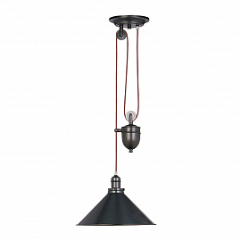 Подвесной светильник PV-P-OB, Подвесные светильники Ретро/Индустриальный | Сталь | Графит/Черный | Прихожая, спальня, гостиная, столовая.