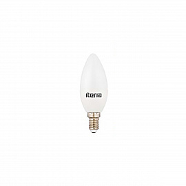 Лампа Iteria Свеча 6W 2700K E14 матовая, Лампы.