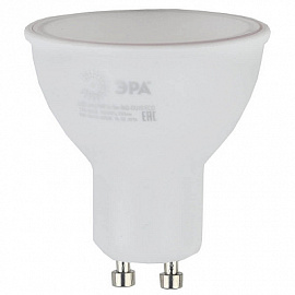 Лампа светодиодная ЭРА GU10 5W 4000K матовая ECO LED MR16-5W-840-GU10 Б0019063, Лампы.