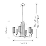 Люстра Kichler QN-KIMROSE6-PN. Бренд: Kichler. Люстры