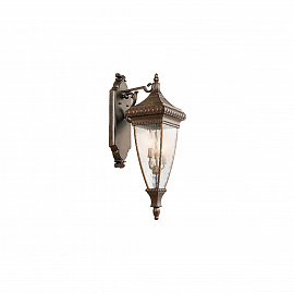 Настенный фонарь KL-VENETIAN2-L, Настенные фонари Классический | Бронза Прозрачный | Уличный свет.