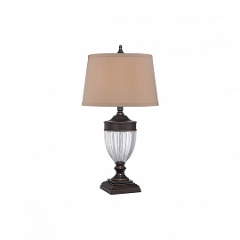 Настольная лампа QZ-DENNISON-PB, Настольные лампы Ар-деко/Классический | Бронза | Прихожая, спальня, гостиная, столовая.
