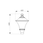 Фонарь для столба Natural Concepts NC-005008-48W-SB. Бренд: Natural Concepts. Фонарные столбы