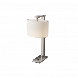 Настольная лампа BELMONT-TL, Настольные лампы | Металл/Ткань/Стекло | Никель матовый.