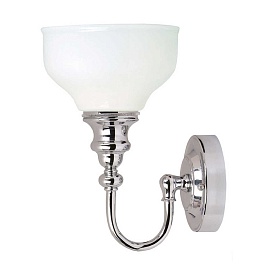 Бра для ванных комнат Elstead Lighting BATH-CD1, Бра для ванных комнат Классический/Английский | Сталь Стекло | Хром/Никель Белый/Бежевый | Ванная комната.