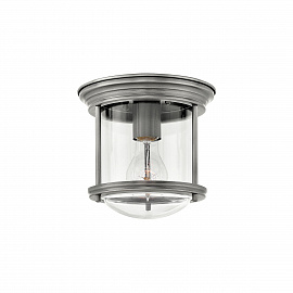 Потолочный светильник для ванных комнат QN-HADRIAN-MINI-F-AN-CLEAR, Потолочные светильники для ванных комнат Ретро/Классический | Металл Стекло | Никель Стекло прозрачное | Ванная комната.