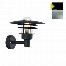 Настенный фонарь LARVIK 690, Настенные фонари Ретро/Лофт/Индустриальный | Хром/Никель Прозрачный.