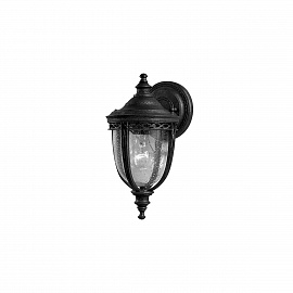 Настенный фонарь FE-EB2-S-BLK, Настенные фонари Классический/Английский | Сталь Стекло | Графит/Черный Прозрачный | Уличный свет.